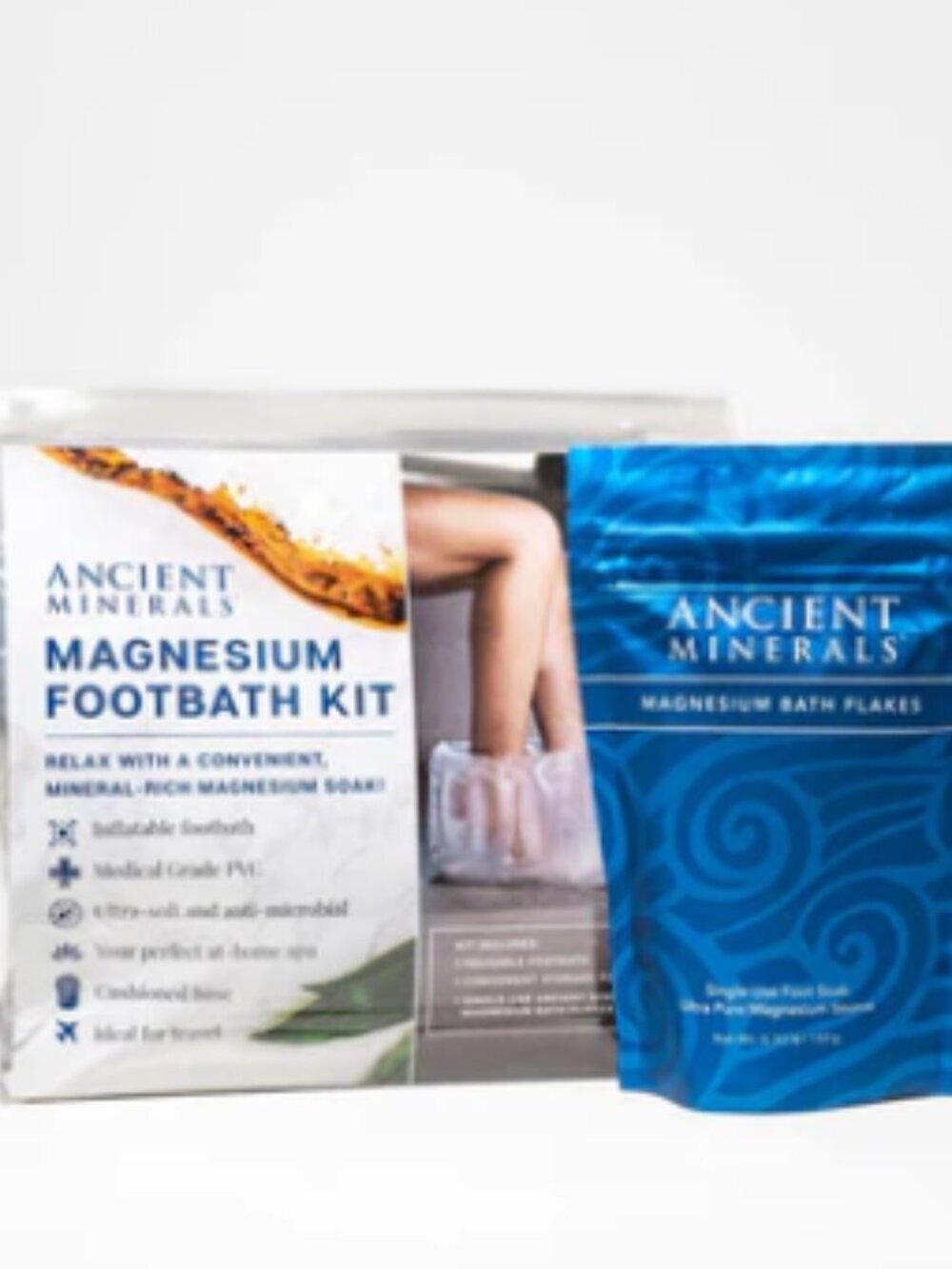 NWT Ancient Minerals Magnesium Footbath Kit 4.4 lb / 2 kg